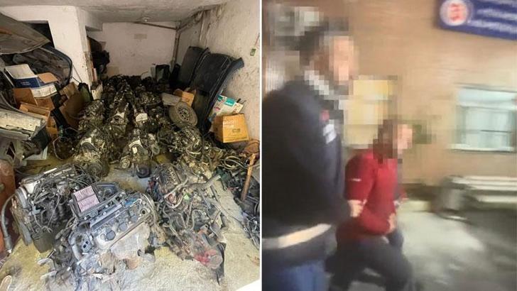 Bayrampaşa’da oto tamirhanede 13 kaçak araç motoru ele geçirildi