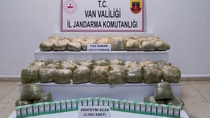 Van'da, arazide 80 kilo 911 gram toz esrar ele geçirildi