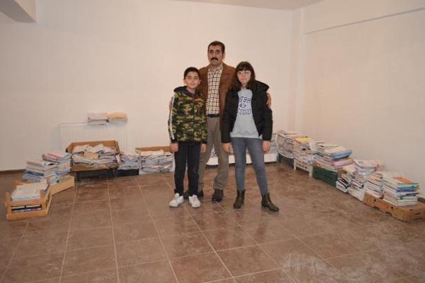 Elif ve Kayra kardeşiler 'Sıfır atık' projesine destek için 637 kilo kağıt topladı