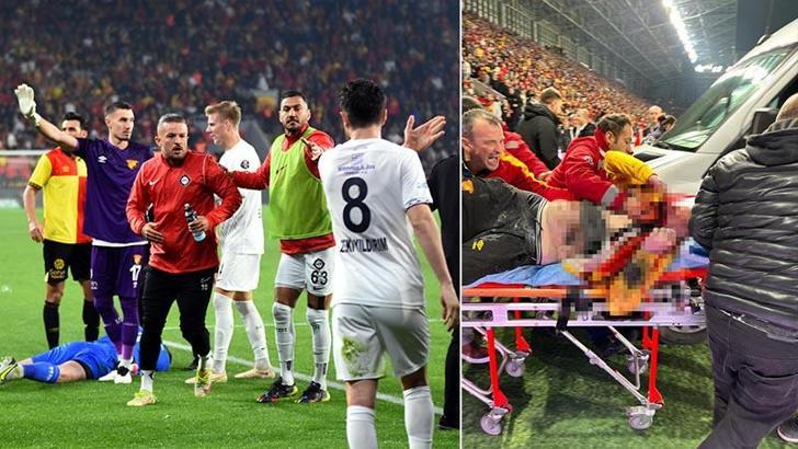 Göztepe - Altay maçında yaralanan kaleci ile taraftarın son durumu belli oldu