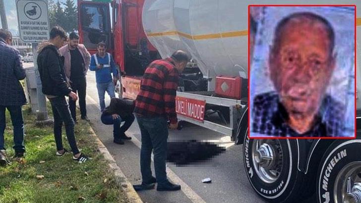 Yolun karşısına geçmek isterken tanker çarptı, hastanede kurtarılamadı