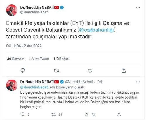 Bakan Nebati: EYT'de kıdem tazminatı yükü için kredi çalışmaları başlatıldı