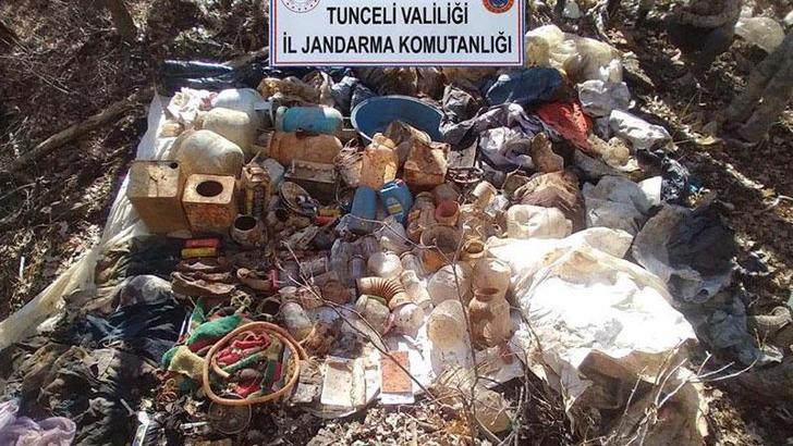 Tunceli'de PKK'lı teröristlerin 15 sığınağı imha edildi