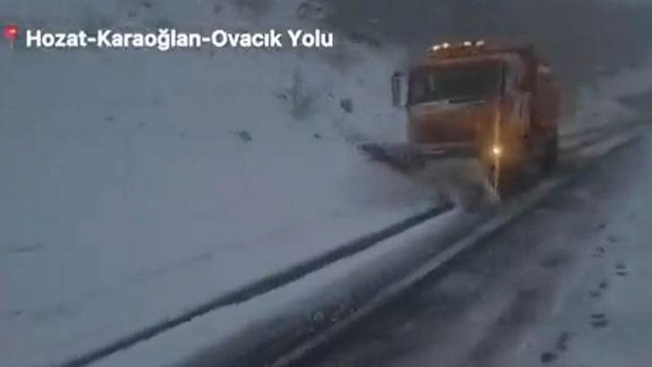 Tunceli'nin yüksek kesimlerinde kar yağışı