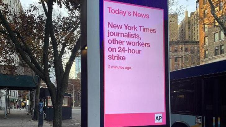 New York Times’ın medya mensupları 24 saatlik greve gidiyor