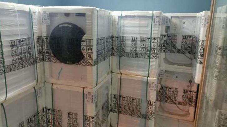 1 milyon liralık çamaşır makinelerini depoya saklayan şoföre gözaltı