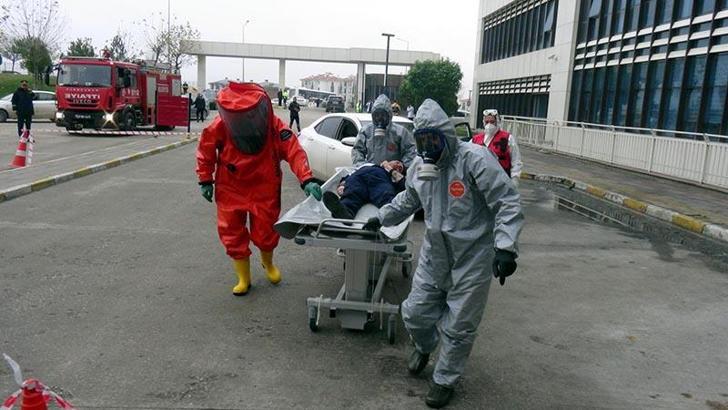 Edirne'de hastanede KBRN tatbikatı