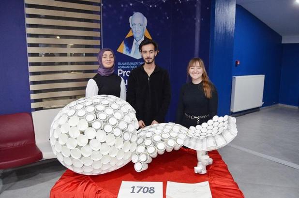 Atık malzemeler öğrencilerin elinde 'can dostlara' yuva oldu