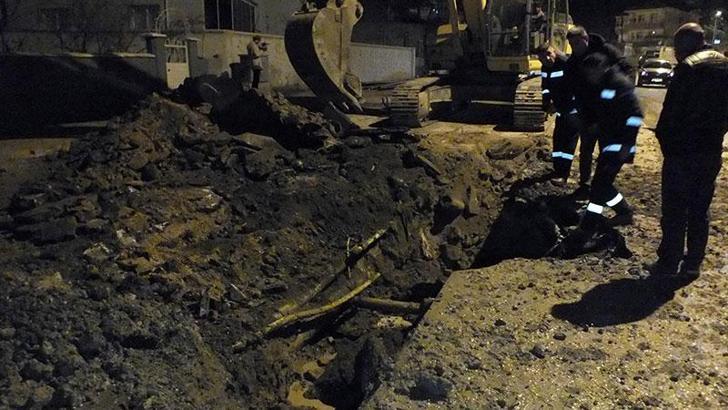 Yozgat'ta iş makinesi doğalgaz borusunu deldi, kentin gazı kesildi