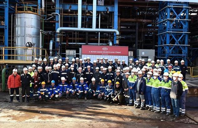 Erdemir, altıncı buhar kazanını devreye aldı