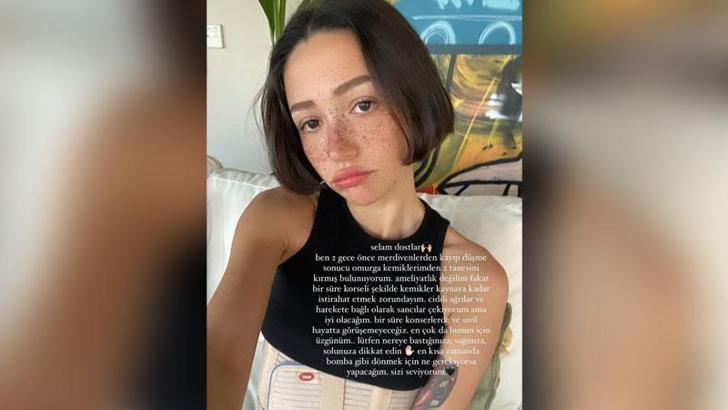 Şarkıcı Zeynep Bastık'ın omurgası kırıldı