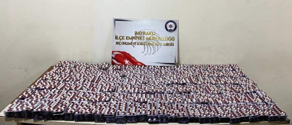 İzmir'de 13 bin 450 sentetik uyuşturucu hap ele geçirildi