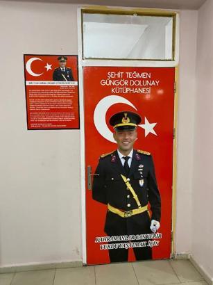 Şehit teğmenin adı, köy okulundaki kütüphanede yaşayacak