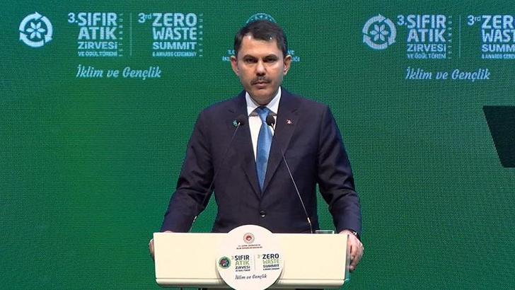 Bakan Kurum Sıfır Atık Zirvesi ve Ödül Töreninde konuştu