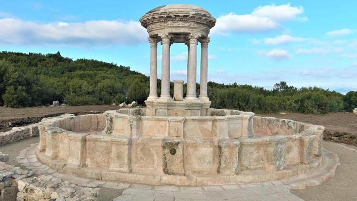 Kibyra Antik Kenti'ndeki Yuvarlak Planlı Çeşme'nin restorasyonu tamamlandı