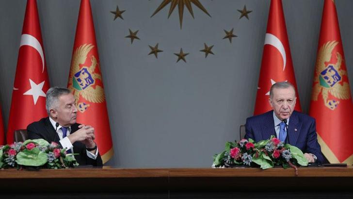 Cumhurbaşkanı Erdoğan, Karadağ Cumhurbaşkanı Cukanoviç ile ortak basın açıklaması yaptı