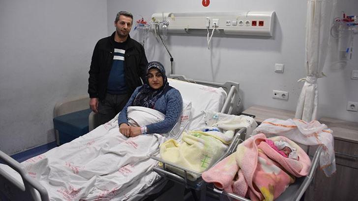 Malatya'da yeni yılın ilk bebekleri ikiz; 'Ayşe' ile 'Murat'