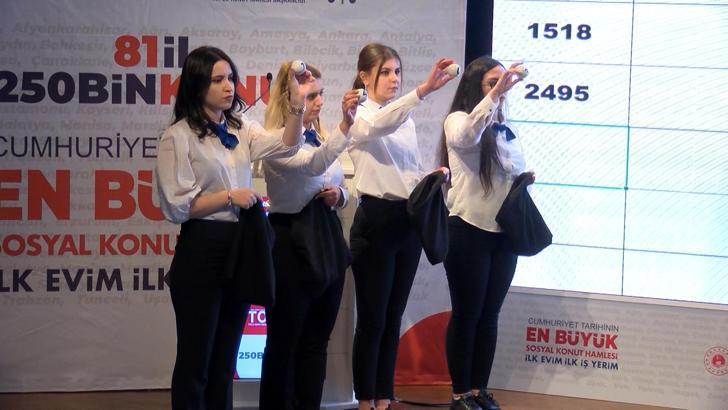 Ankara'da 18 bin 450 konut için kura çekimi başladı