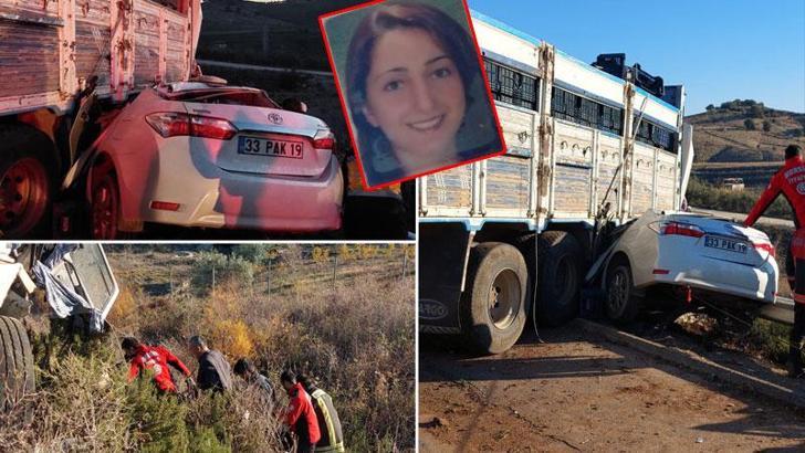 Otoyolda karşı şeride geçen kamyon, otomobille çarpıştı; 2 ölü