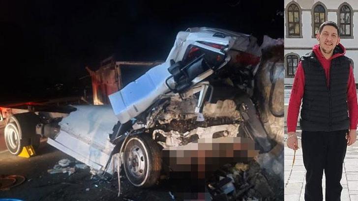 Kamyon istinat duvarına çarptı: 1 ölü, 1 yaralı