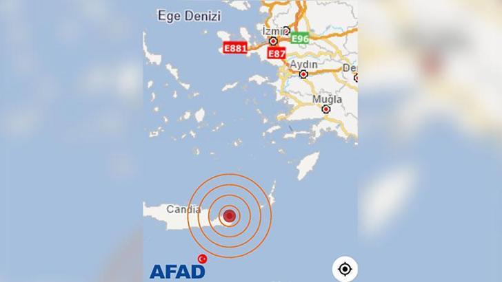 Girit Adası'nda 4.4 büyüklüğündeki deprem, Ege sahillerinden de hissedildi