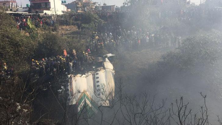 Nepal'deki uçak kazasında 68 kişi hayatını kaybetti