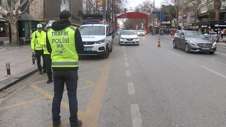 Kadıköy’de drone destekli trafik denetimi