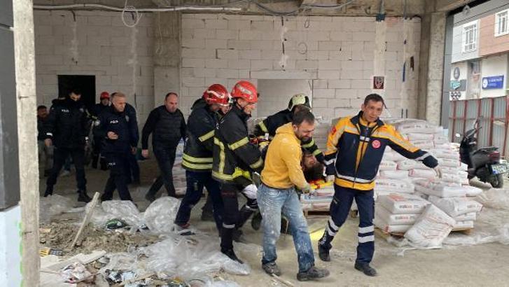 İnşaatın 4'üncü katından asansör boşluğuna düşen işçi yaralandı