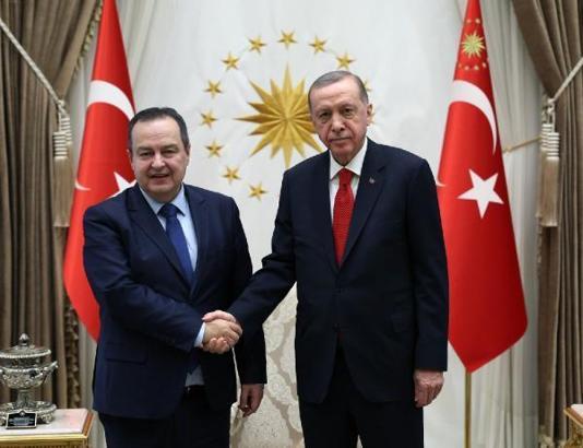 Cumhurbaşkanı Erdoğan, Sırbistan Dışişleri Bakanı Dacic'i kabul etti