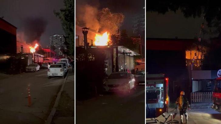 Elektronik eşya dükkanındaki yangın diğer iş yerlerine sıçramadan söndürüldü