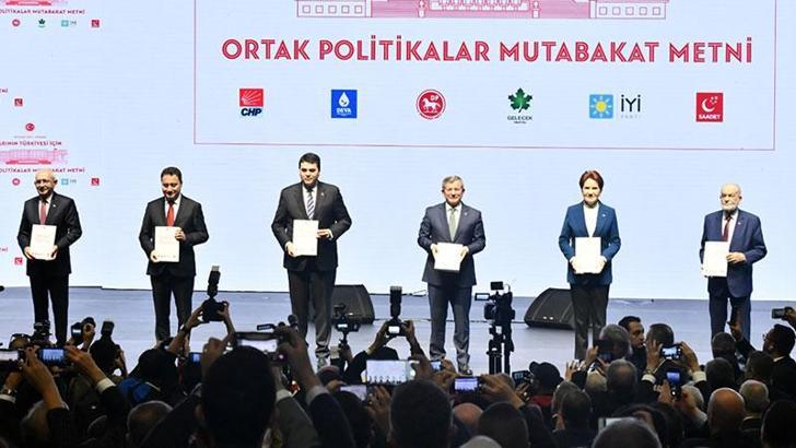 6'lı masadan 'Ortak Politikalar Mutabakat Metni'