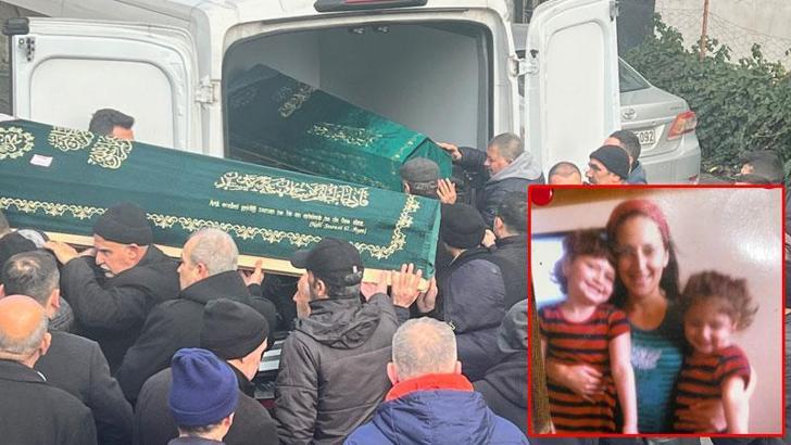 Kartal'da evlerinde ölü bulunan anne ve kızları son yolculuğuna uğurlandı