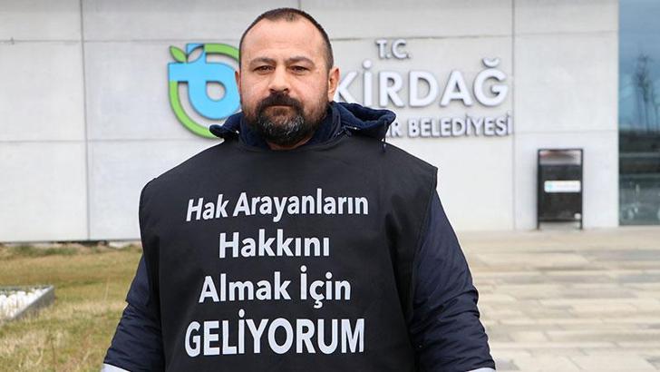 İşine son verilen belediye çalışanı Ankara’ya yürüyor