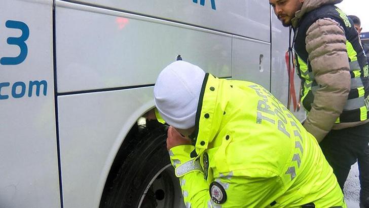 15 Temmuz Demokrasi Otogarı'nda kış lastiği denetimi