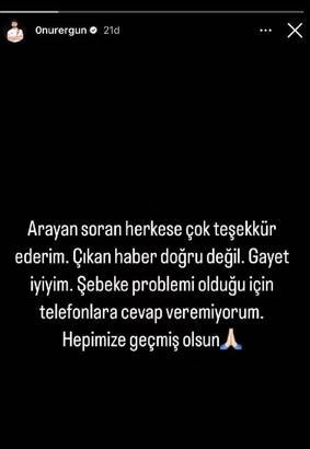 Hataysporlu Onur'dan hayatta olduğuna dair paylaşım