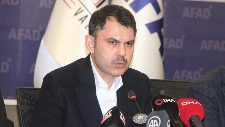 Bakan Kurum: Deprem 1000 kilometrekarelik bir alanı etkiledi