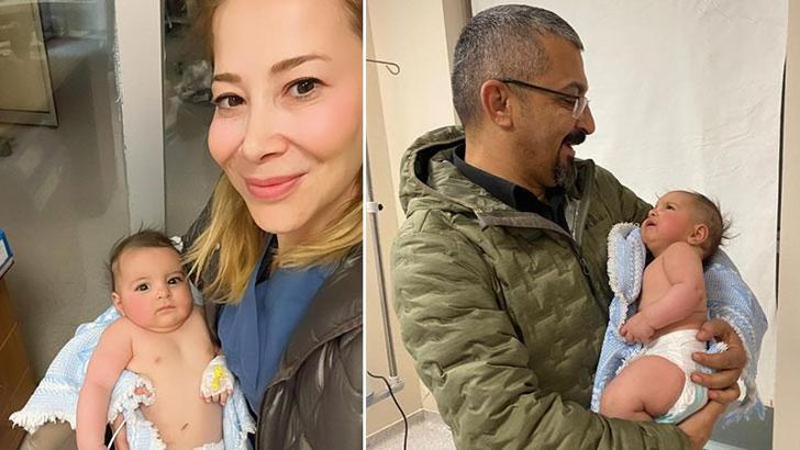 Azra bebek, 30 saat sonra annesi ve ablası ile enkazdan kurtarıldı
