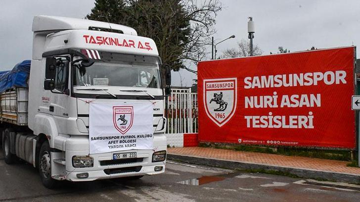 Samsunspor yardım TIR’ları yola çıktı, Hüseyin Eroğlu açıklamalarda bulundu