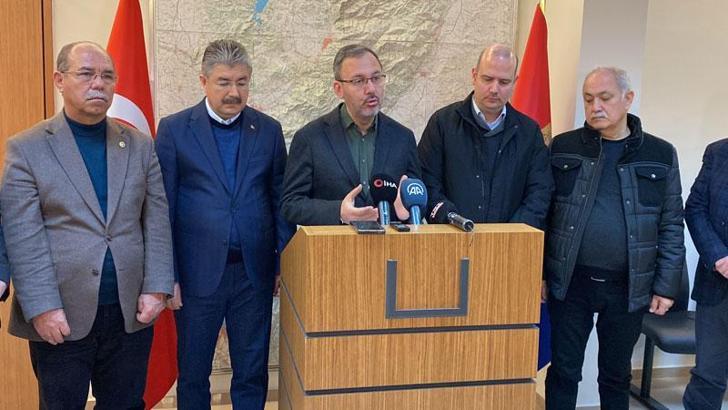 Bakan Kasapoğlu: Tesislerimizde enkazda kaybettiğimiz sporcu ve öğrenci bulunmamaktadır