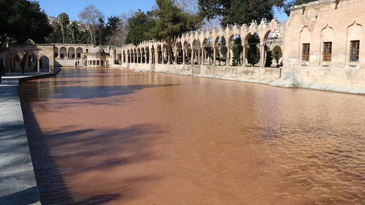 Balıklıgöl’ün suyu, deprem sonrası çamur rengine döndü