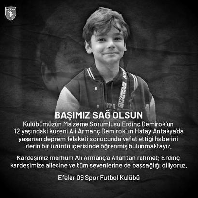 Efeler 09 SFK Ali Armanç'a ağlıyor