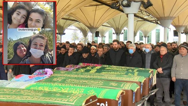 Depremde enkazda kalan anne, kızı ve torunu Ankara'da toprağa verildi
