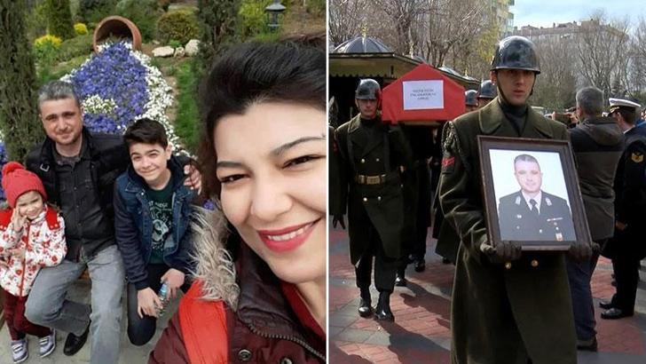 Depremde hayatını kaybeden başçavuş ve oğlu son yolculuğuna uğurlandı