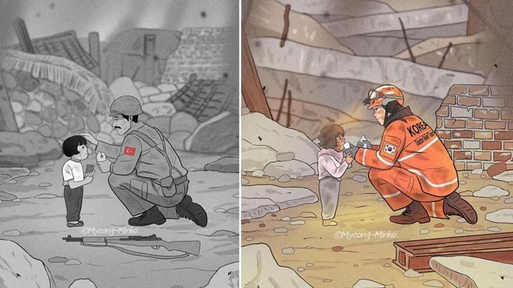 Güney Koreli çizerden anlamlı paylaşım