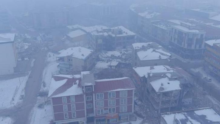 Elbistan'daki yıkım havadan görüntülendi