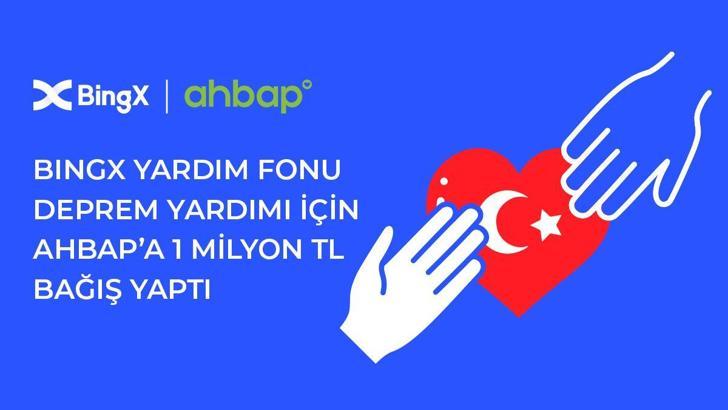 Kripto borsası BingX, Ahbap'a 1 milyon TL bağış yaptı