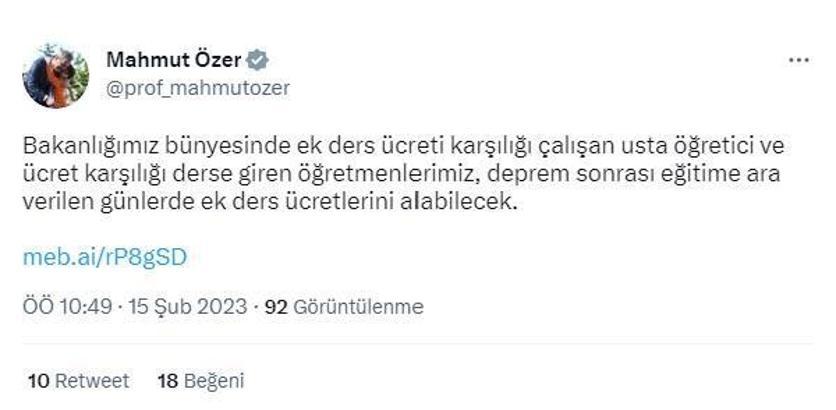 Ek ders ücretiyle çalışanlar, eğitime ara verilen günler için ücret alacak