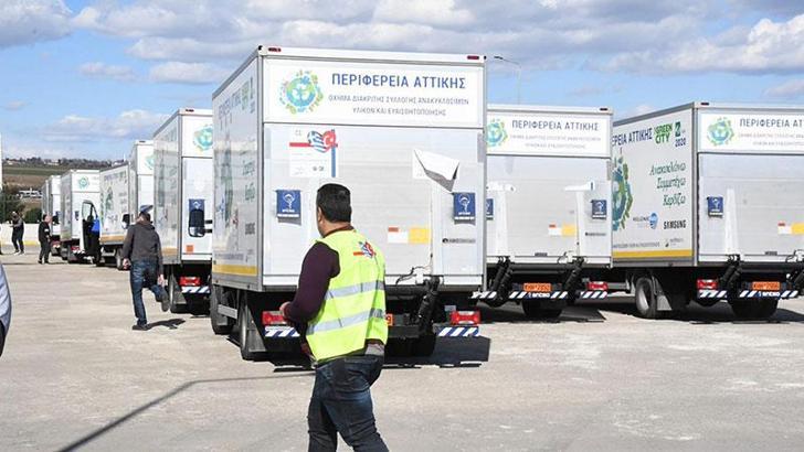 Yunanistan'dan deprem bölgesine 48 araçlık yardım malzemesi
