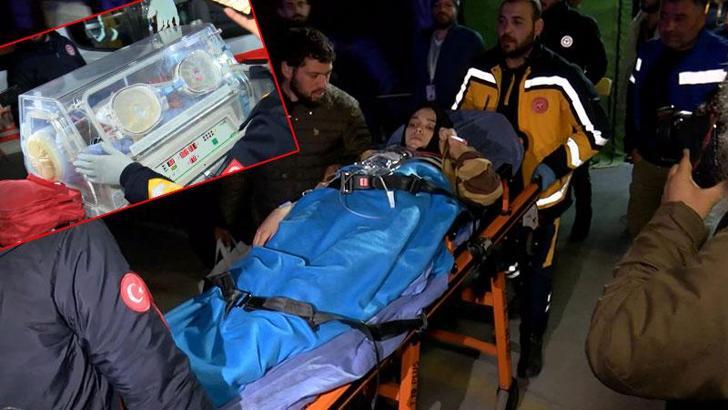 Hatay depreminde panikle evden kaçan hamile kadın erken doğum yaptı