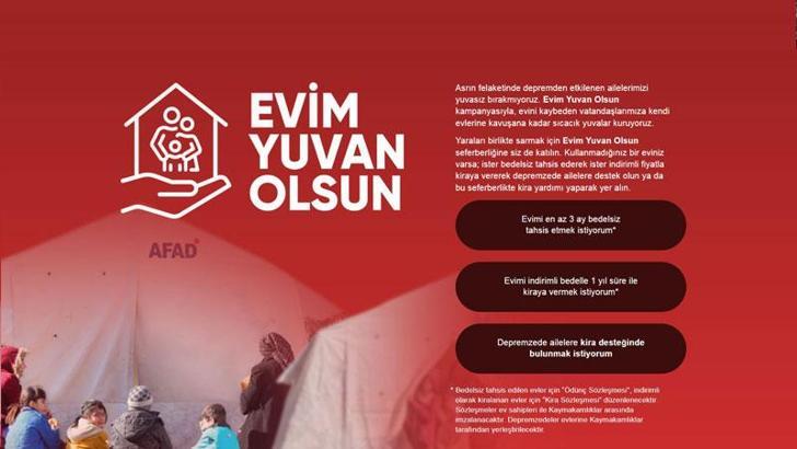 'Evim Yuvan Olsun' kampanyasına 4 bin 191 bağış başvurusu